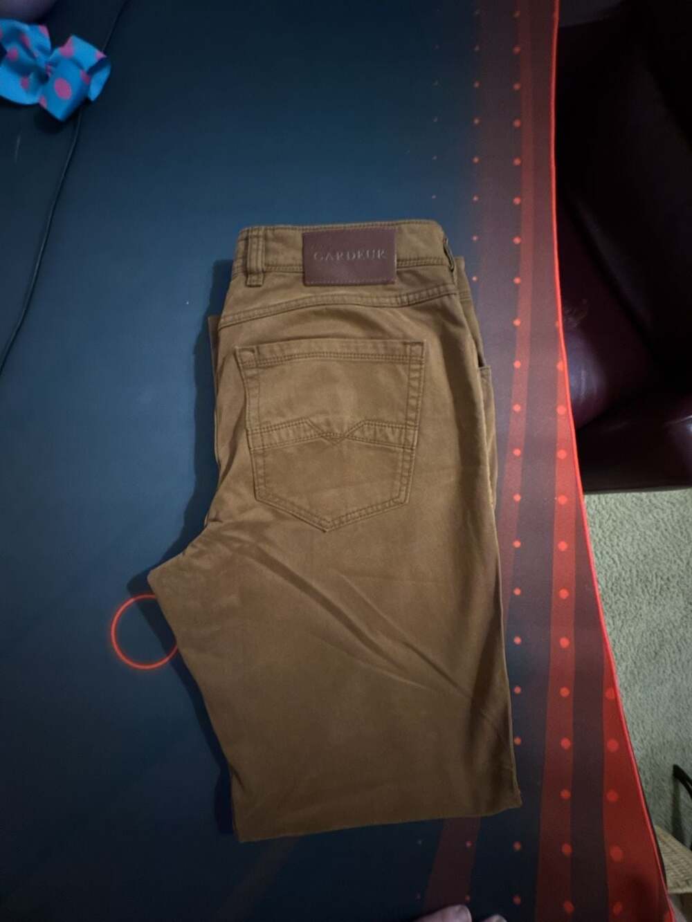 Atelier Gardeur Regular Fit Brown Cotton Pants Size 34/32